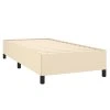 vidaXL Posteľný rám boxspring s matracom krémový 90x190 cm látka
