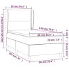 vidaXL Posteľný rám boxspring s matracom krémový 90x190 cm látka