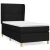 vidaXL Posteľný rám boxspring s matracom čierny 80x200 cm látka