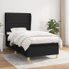 vidaXL Posteľný rám boxspring s matracom čierny 80x200 cm látka