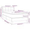 vidaXL Posteľný rám boxsping s matracom hnedý 80x200 cm látka
