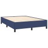 vidaXL Posteľný rám boxspring s matracom modrý 140x200 cm látka