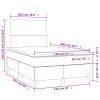 vidaXL Posteľ boxsping s matracom a LED krémová 120x200 cm látka