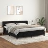 vidaXL Posteľný rám boxspring s matracom čierny 160x200 cm zamat