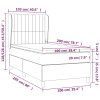 vidaXL Posteľný rám boxspring s matracom čierny 100x200 cm zamat