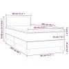 vidaXL Posteľ boxsping s matracom a LED čierna 80x200 cm látka