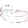 vidaXL Posteľ boxsping s matracom a LED čierna 100x200 cm látka