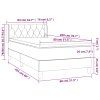 vidaXL Posteľný rám boxsping s matracom krémový 80x200 cm látka