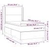 vidaXL Posteľný rám boxspring s matracom čierny 90x200 cm látka