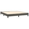 vidaXL Posteľný rám boxspring s matracom tmavosivý 160x200 cm zamat