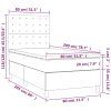 vidaXL Posteľ boxsping s matracom a LED čierna 80x200 cm zamat