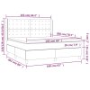vidaXL Posteľný rám boxspring s matracom čierny 160x200 cm zamat