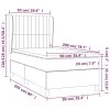 vidaXL Posteľný rám boxspring s matracom čierny 90x200 cm látka