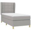 vidaXL Posteľný rám boxsping s matracom bledosivý 90x190 cm látka