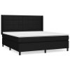 vidaXL Posteľný rám boxspring s matracom čierny 180x200 cm látka