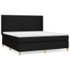 vidaXL Posteľný rám boxspring s matracom čierny 180x200 cm látka