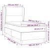 vidaXL Posteľ boxsping s matracom a LED tmavosivá 100x200 cm látka