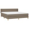 vidaXL Posteľný rám boxspring s matracom sivohned 160x200 cm látka
