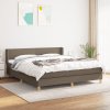 vidaXL Posteľný rám boxspring s matracom sivohned 160x200 cm látka