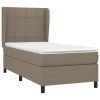 vidaXL Posteľný rám boxsping s matracom sivohnedý 90x200 cm látka