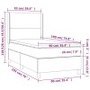 vidaXL Posteľný rám boxspring s matracom modrý 90x190 cm látka
