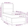 vidaXL Posteľný rám boxspring s matracom modrý 90x200 cm látka
