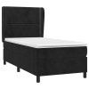 vidaXL Posteľný rám boxspring s matracom čierny 90x190 cm zamat