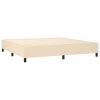 vidaXL Posteľný rám boxspring s matracom krémový 160x200 cm látka