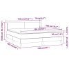 vidaXL Posteľný rám boxspring s matracom krémový 160x200 cm látka