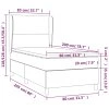 vidaXL Posteľný rám boxspring s matracom čierny 80x200 cm zamat