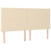 vidaXL Posteľný rám boxspring s matracom krémový 160x200 cm látka