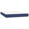 vidaXL Posteľný rám boxspring s matracom modrý 140x200 cm látka