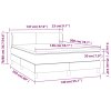vidaXL Posteľný rám boxspring s matracom modrý 140x200 cm látka