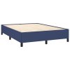 vidaXL Posteľný rám boxspring s matracom modrý 140x200 cm látka