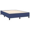 vidaXL Posteľný rám boxspring s matracom modrý 140x200 cm látka