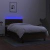 vidaXL Posteľ boxsping s matracom a LED čierna 80x200 cm látka