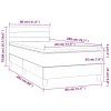 vidaXL Posteľ boxsping s matracom a LED čierna 80x200 cm látka