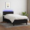 vidaXL Posteľ boxsping s matracom a LED čierna 80x200 cm látka