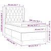 vidaXL Posteľný rám boxspring s matracom čierny 80x200 cm látka
