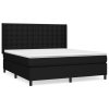 vidaXL Posteľný rám boxspring s matracom čierny 180x200 cm látka