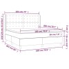 vidaXL Posteľný rám boxspring s matracom čierny 180x200 cm látka