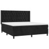 vidaXL Posteľný rám boxspring s matracom čierny 160x200 cm zamat