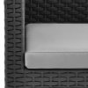 vidaXL Záhradné kreslá s podložkami 2 ks, PP ratan, antracitové