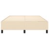 vidaXL Posteľ bez matraca krémová 140x190 cm látka