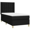 vidaXL Posteľný rám boxspring s matracom čierny 80x200 cm látka