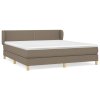 vidaXL Posteľný rám boxspring s matracom sivohned 180x200 cm látka