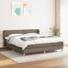 vidaXL Posteľný rám boxspring s matracom sivohned 180x200 cm látka