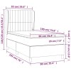 vidaXL Posteľný rám boxspring s matracom krémový 90x190 cm látka