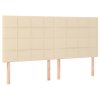 vidaXL Posteľný rám boxspring s matracom krémový 180x200 cm látka