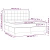 vidaXL Posteľný rám boxspring s matracom krémový 180x200 cm látka